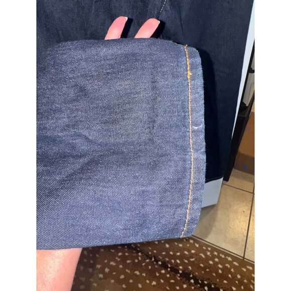 Levis 505 Mens Straight Leg Jeans W32 L32 Dark Indigo Denim Work Wear Utility - Picture 8 of 14